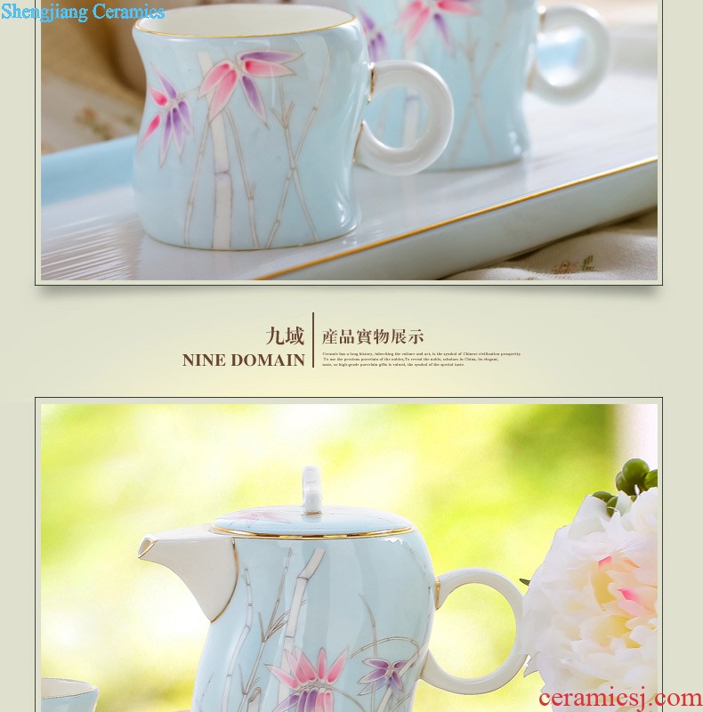 Creative tea set jingdezhen ceramic tea cups of a complete set of kung fu tea set Tureen sample tea cup tea set