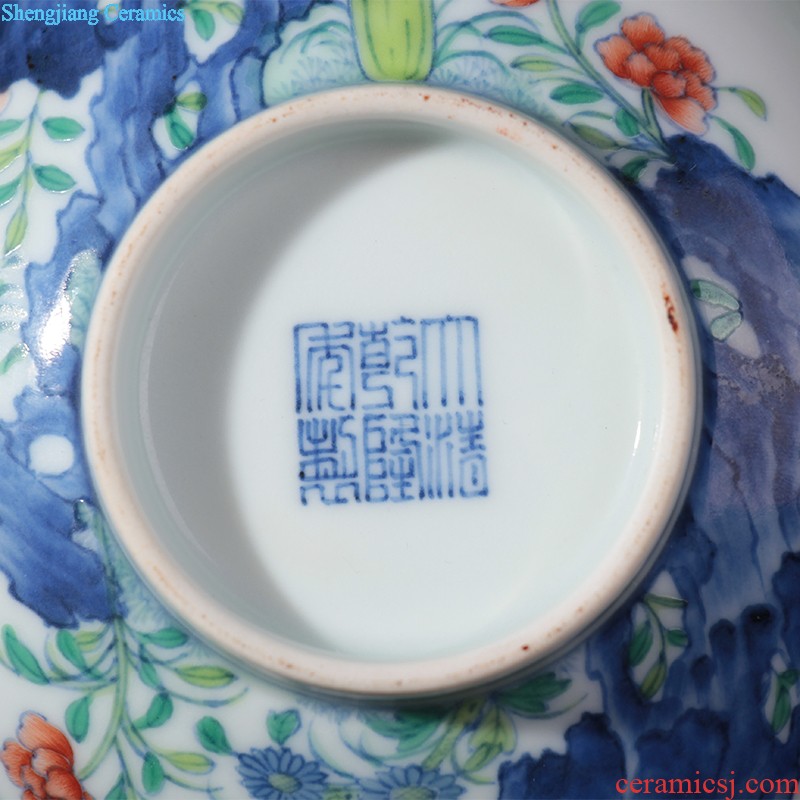 Jingdezhen ceramic bone China tableware bone plate plate nine domain glair Chinese style 6 inches flat bowl dish dish platter