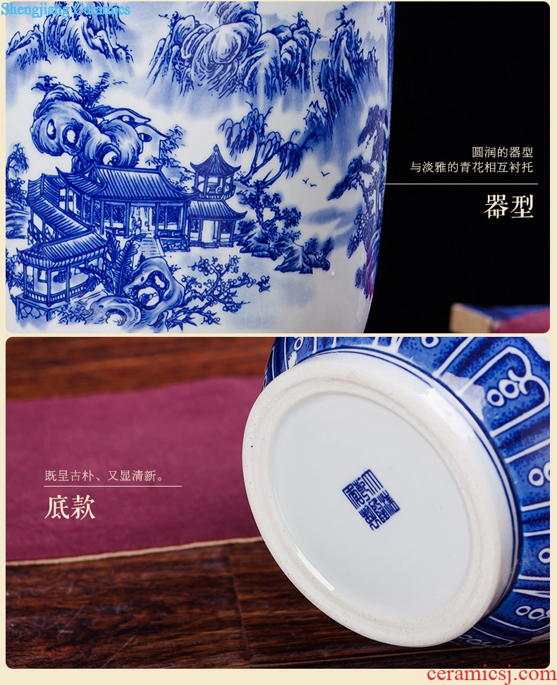 Jingdezhen ceramics Archaize creative kiln vases, new Chinese style classical sitting room adornment rich ancient frame furnishing articles