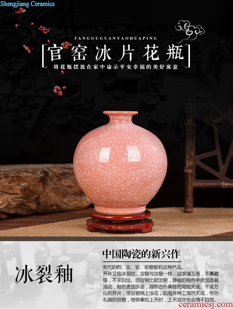 Jingdezhen ceramics archaize shadow celadon vase modern living room home handicraft furnishing articles Beauty bottle