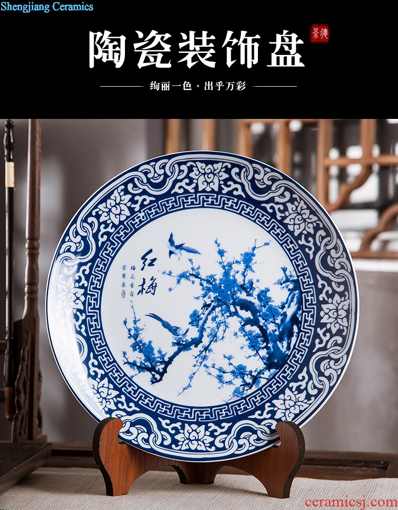 Blue and white ceramics jingdezhen large hand-painted vases, flower arrangement sitting room porch decoration of Chinese style household furnishing articles