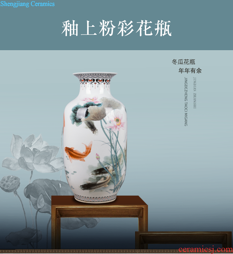 Contracted and contemporary jingdezhen chinaware big vase flower arrangement, household decoration wine porch decoration furnishing articles