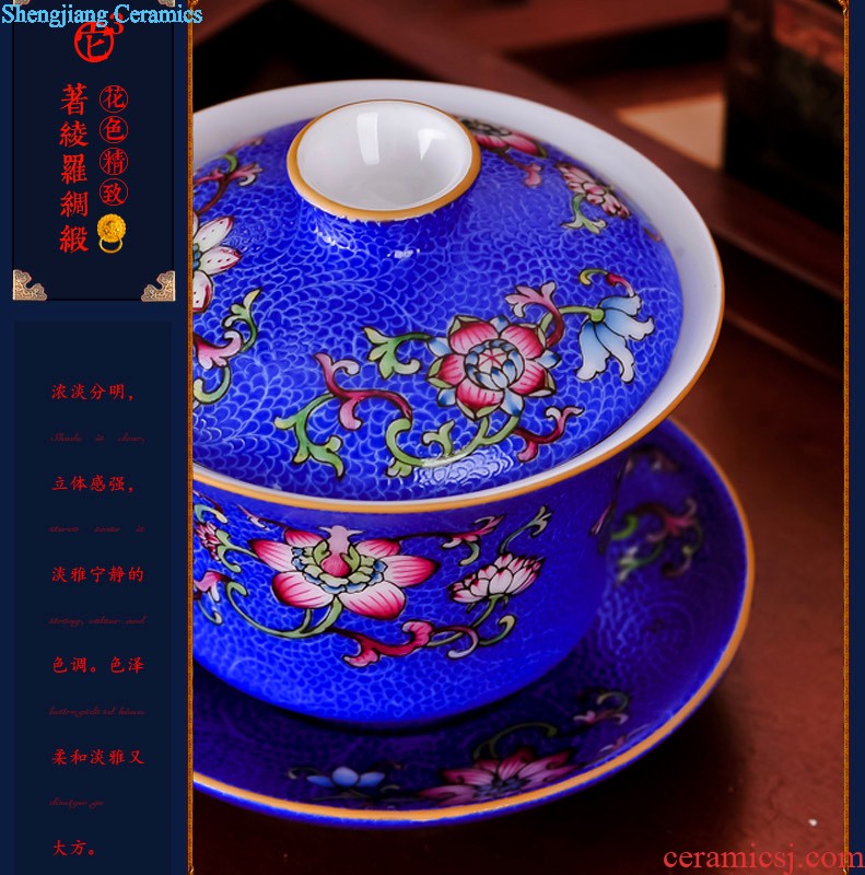 Jingdezhen blue and white porcelain dish dish dish bone porcelain tableware bone plate plate 6 inches Chinese style pastry cake plate