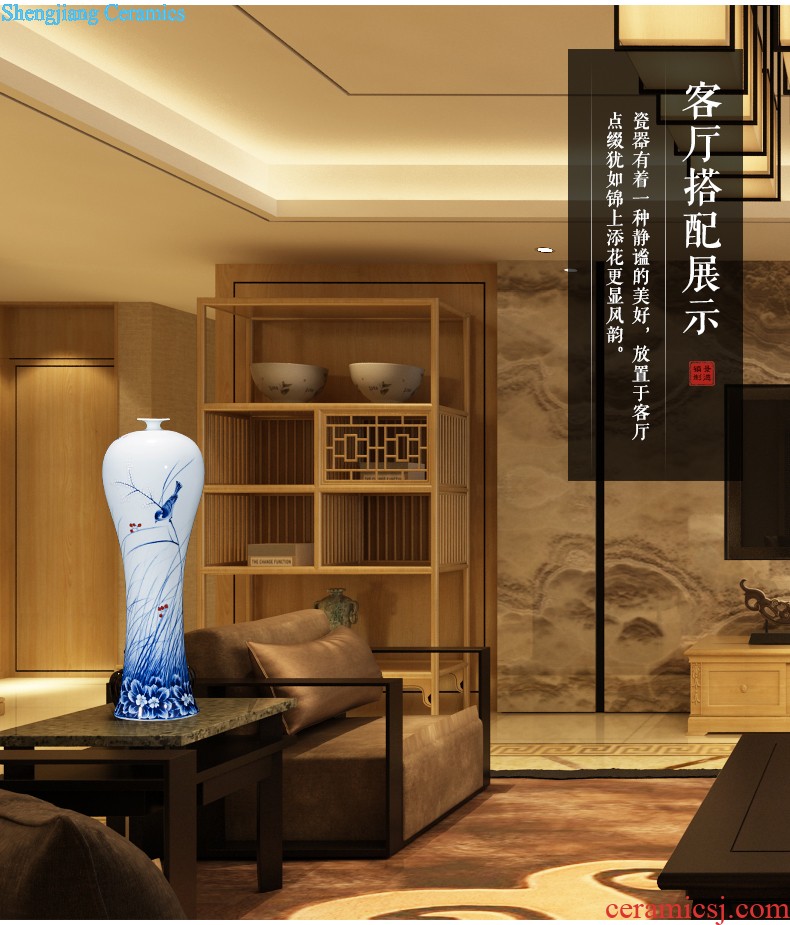 Jingdezhen ceramics sitting room of large vase household decorations arts and crafts office furnishing articles villa hotel