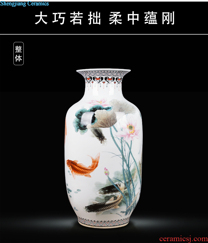 Contracted and contemporary jingdezhen chinaware big vase flower arrangement, household decoration wine porch decoration furnishing articles