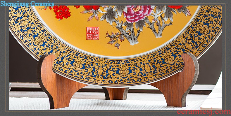 Jingdezhen ceramics shadow blue bottle furnishing articles sitting room flower arranging small porcelain rich ancient frame decoration home decoration