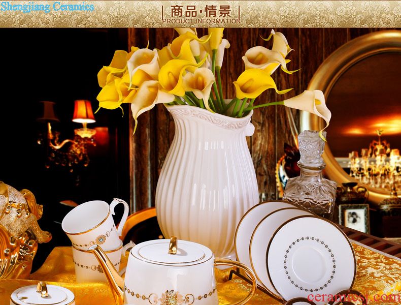 Archaize of yuan blue and white porcelain tableware prince pot soup pot broad-brimmed pot guiguzi bone porcelain jingdezhen high-grade ceramics