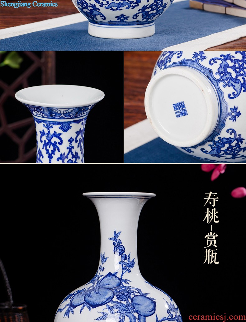 Jingdezhen ceramics furnishing articles household decorations hanging dish sitting room ark large Chinese arts and crafts decorative plate