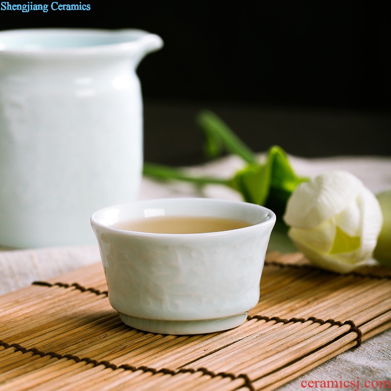 Archaize single sample tea cup cup cup of jingdezhen ceramic kung fu tea set hand-painted imitation qianlong alum red wufu cup