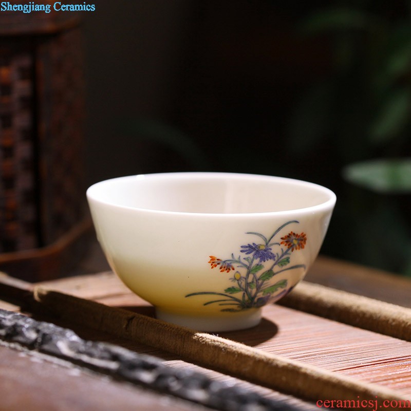 Nine domain of jingdezhen blue and white porcelain of fruit nut plate dry fruit tray double snacks of plate of the sitting room all the candy dish