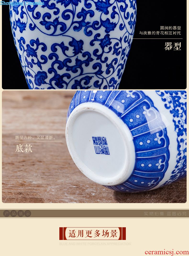 Jingdezhen ceramics furnishing articles home decorations hanging dish handicraft wine blue-and-white scented decorative plate