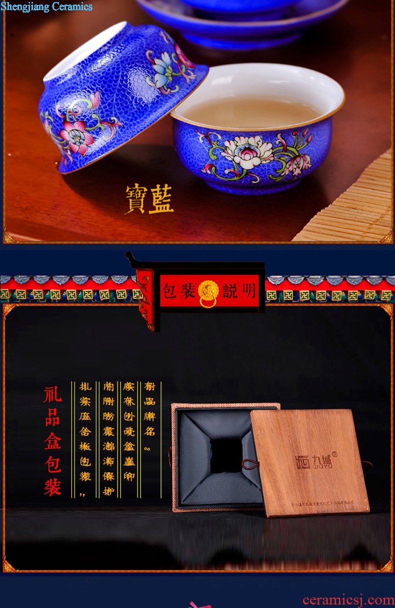 Hand draw archaize ceramic tea cup sample tea cup ice plum cup ceramic tea set kung fu tea cups