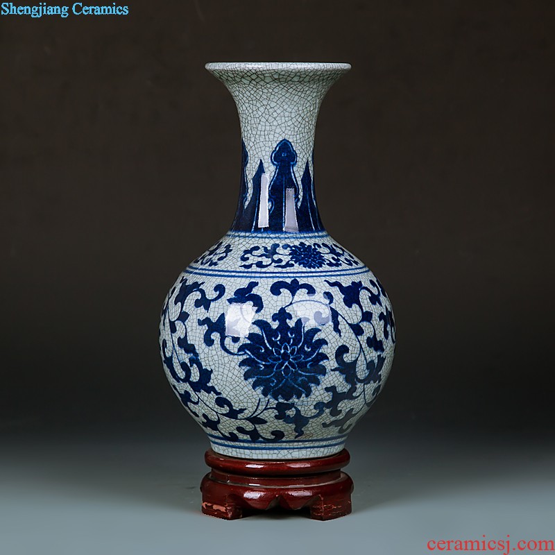 European big ceramic vase landed sitting room modern home furnishing articles Jingdezhen boutique hotel ornament