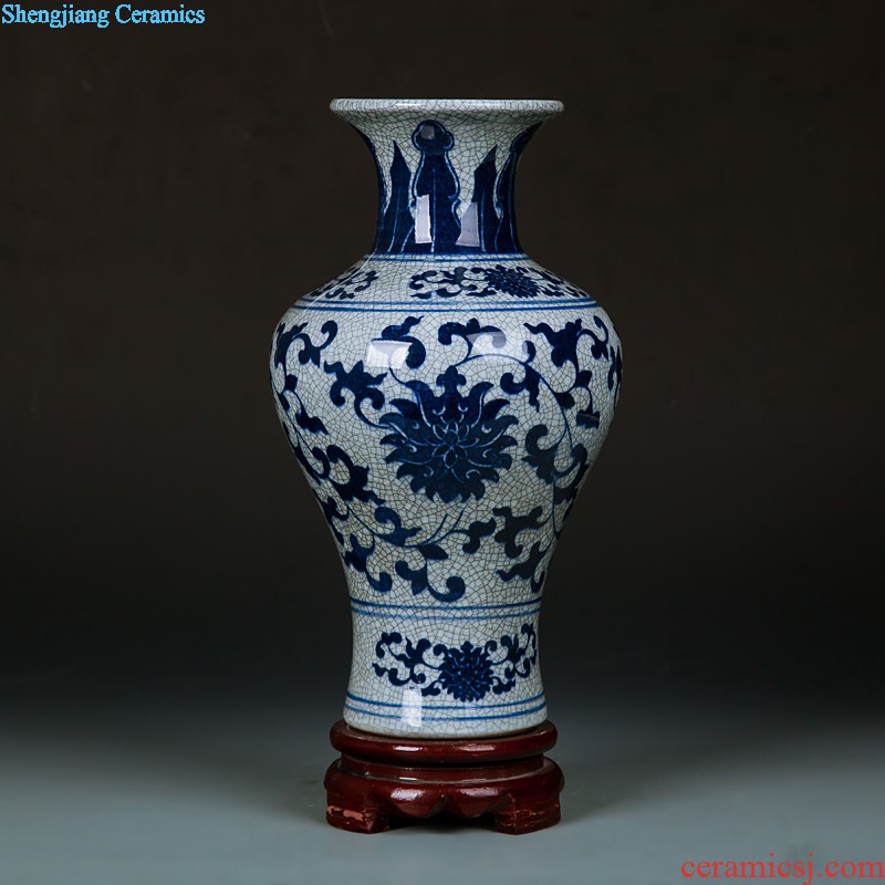 European big ceramic vase landed sitting room modern home furnishing articles Jingdezhen boutique hotel ornament