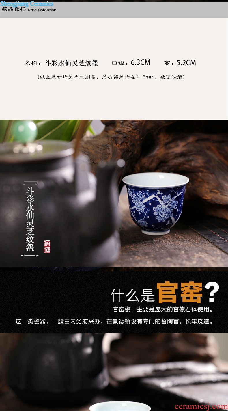 Jingdezhen ceramics bone porcelain tableware suit Chinese paint edge home dishes dishes 58 head tall bowl with a gift