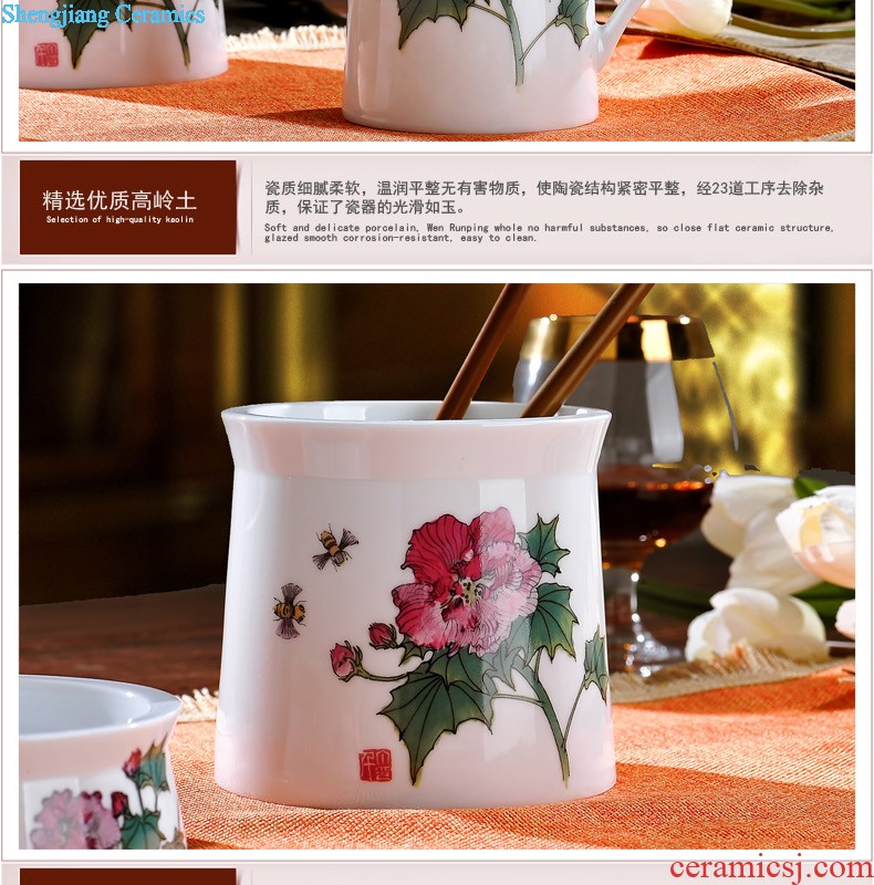 Jingdezhen porcelain youligong shochiku mei tureen large ceramic cups kung fu tea set three bowl