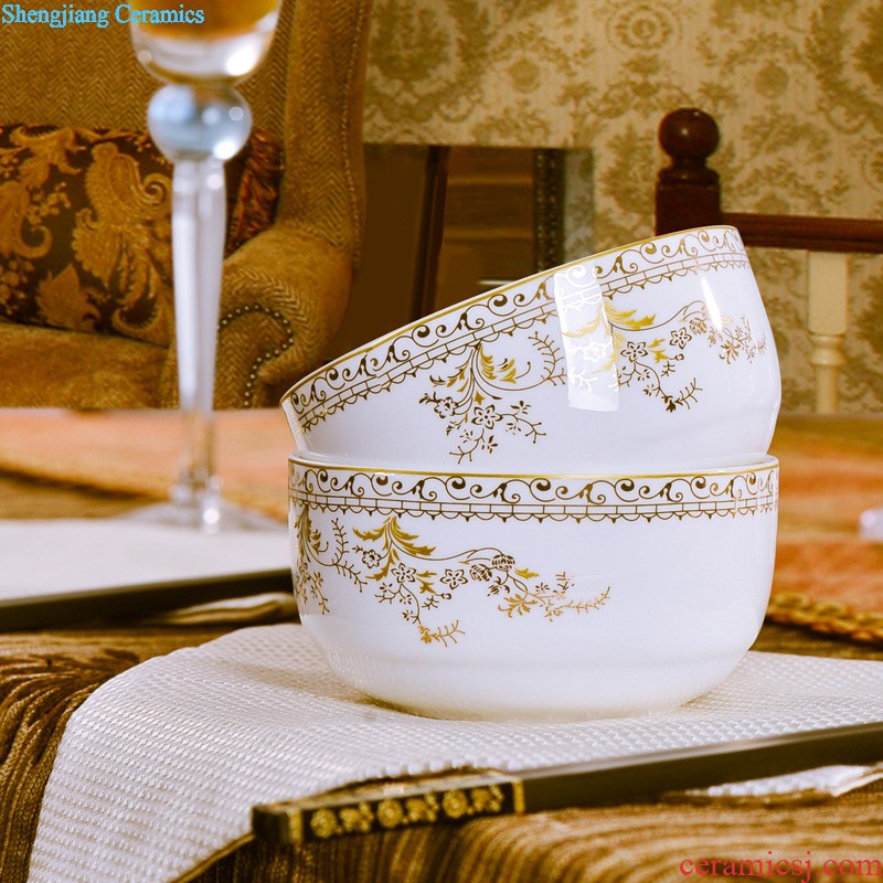 Blue and white porcelain rice bowls Bone China tableware jingdezhen nine domain Chinese dishes suit creative ceramic bowl