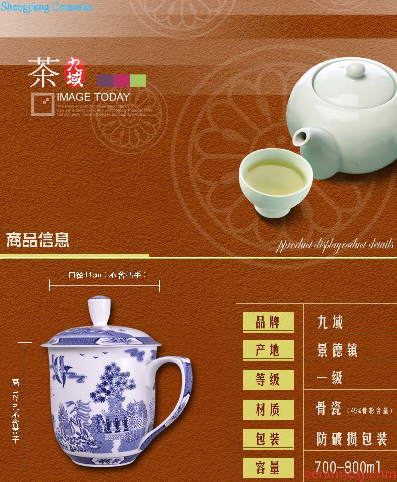 Archaize yongzheng blue and white lie the fa cup Jingdezhen ceramic kung fu tea cups personal master sample tea cup tea cup