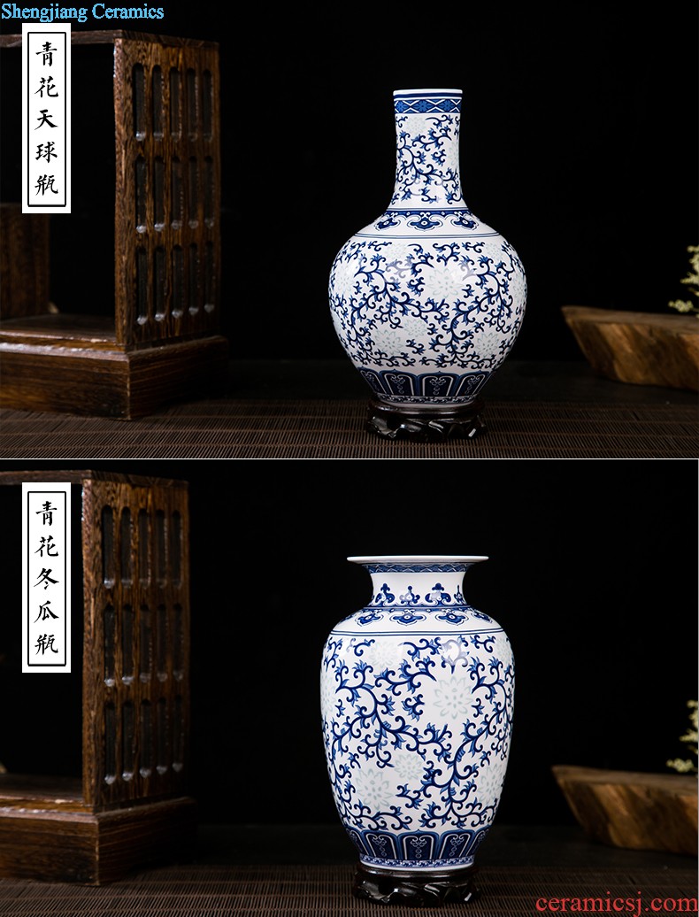 Jingdezhen ceramics vase Chinese penjing flower arranging, small white porcelain wine crafts home decoration