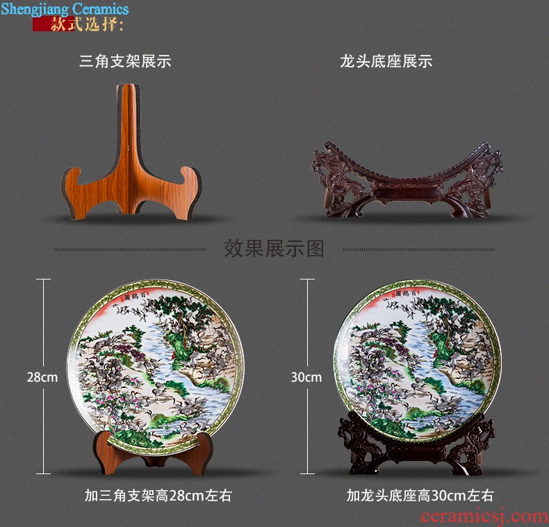 Jingdezhen ceramics panda decorative plates Faceplate hang dish of modern home decoration decoration