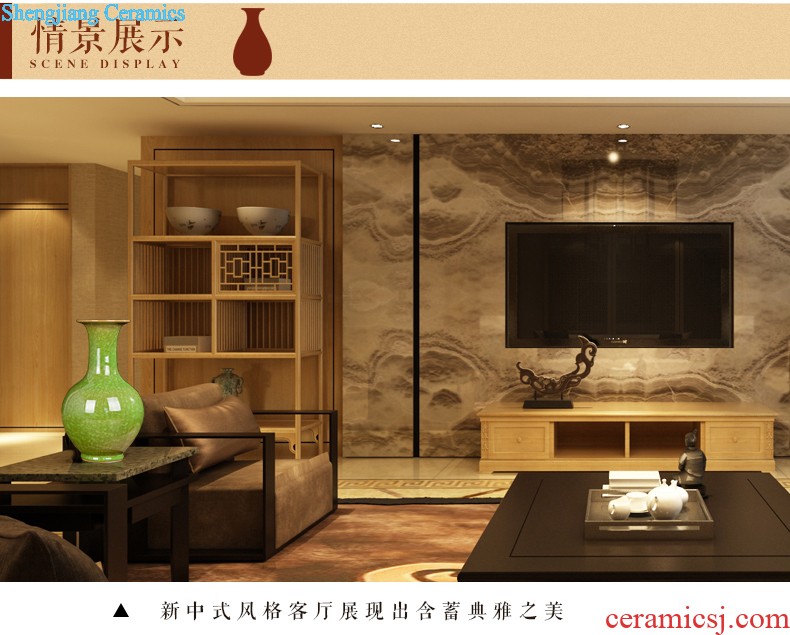 Jingdezhen ceramics archaize shadow celadon vase modern living room home handicraft furnishing articles Beauty bottle