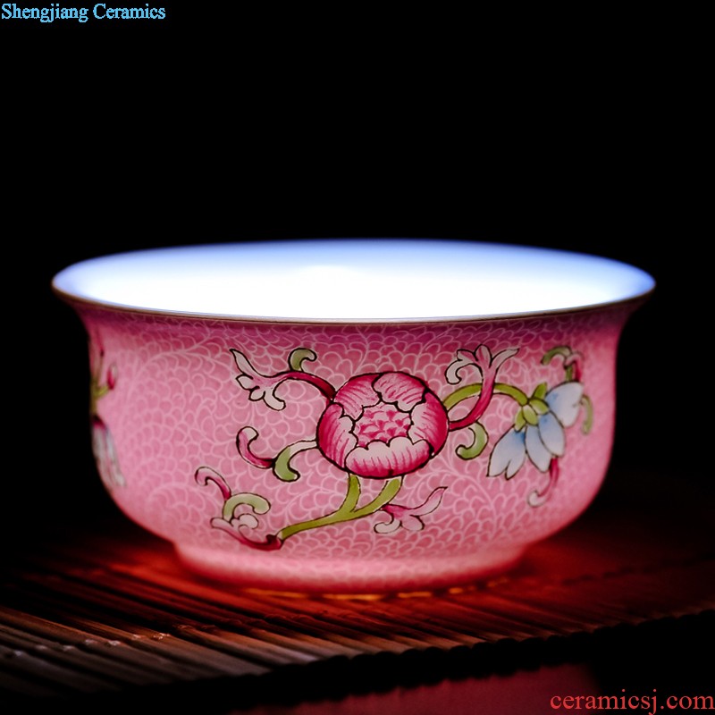 Hand draw archaize ceramic tea cup sample tea cup ice plum cup ceramic tea set kung fu tea cups