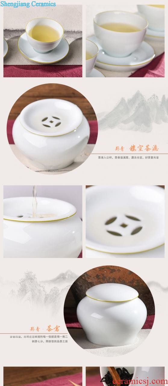 Ceramics fair mug kung fu tea tea sea hand catch points tea cup and glass hand-painted imitation in cylinder cup chicken