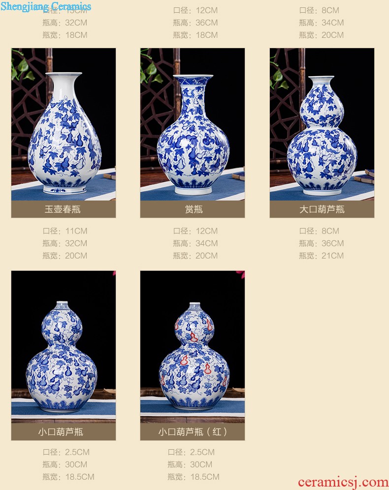 Blue and white porcelain of jingdezhen ceramics vase flower arranging, arts and crafts home sitting room TV ark adornment furnishing articles