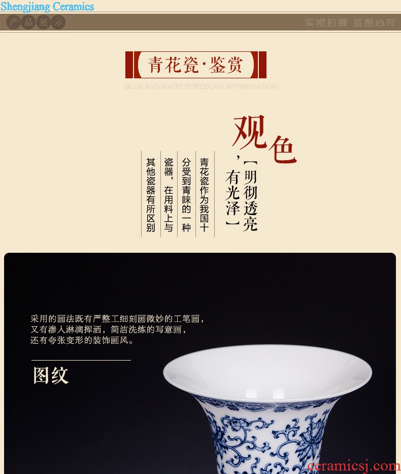 Jingdezhen ceramics furnishing articles hanging dish home decoration crafts mountain wine blue-and-white decoration plate