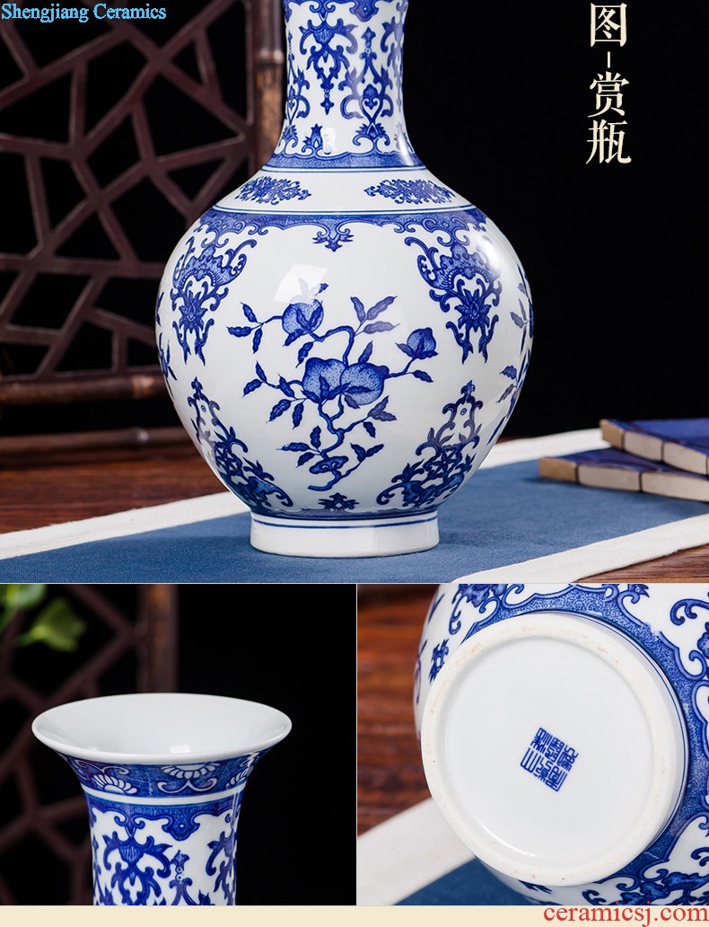 Jingdezhen ceramics furnishing articles household decorations hanging dish sitting room ark large Chinese arts and crafts decorative plate