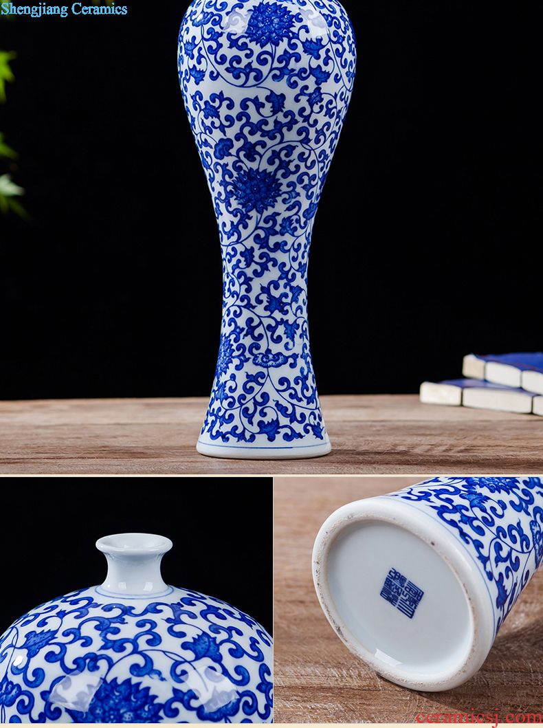 Jingdezhen ceramics furnishing articles home decorations hanging dish handicraft wine blue-and-white scented decorative plate