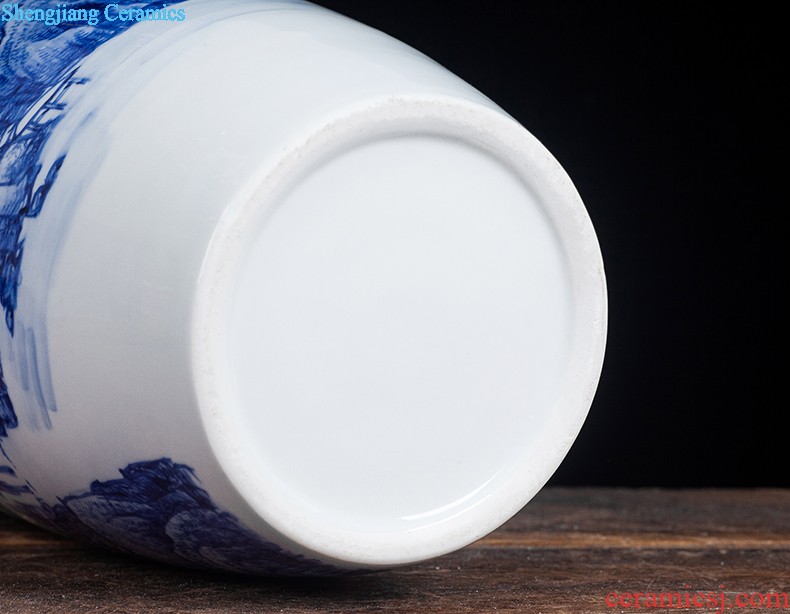 Jingdezhen blue and white porcelain vase bound branch lotus ceramics from pomegranate bottles of modern home decoration handicraft furnishing articles