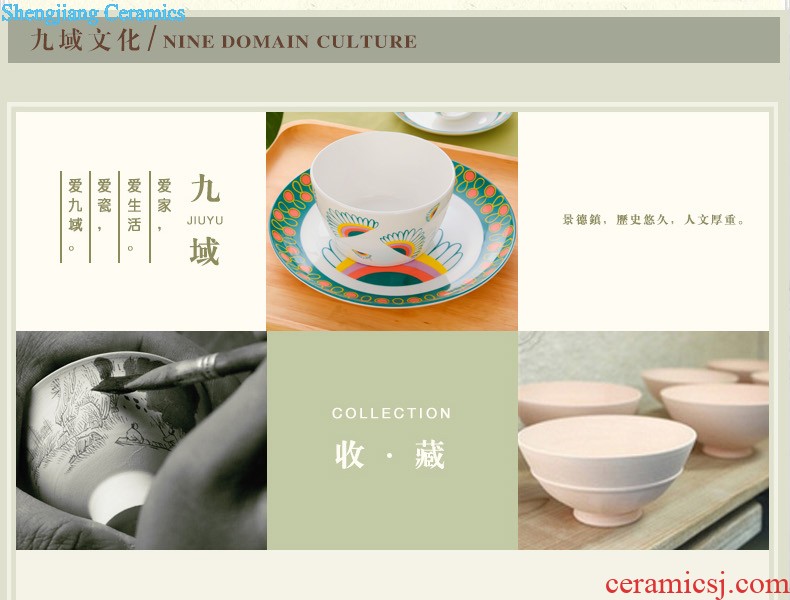 Jingdezhen ceramics only three tureen teacups hand-painted large blue and white porcelain bowl with white porcelain tea bowl of kung fu tea set