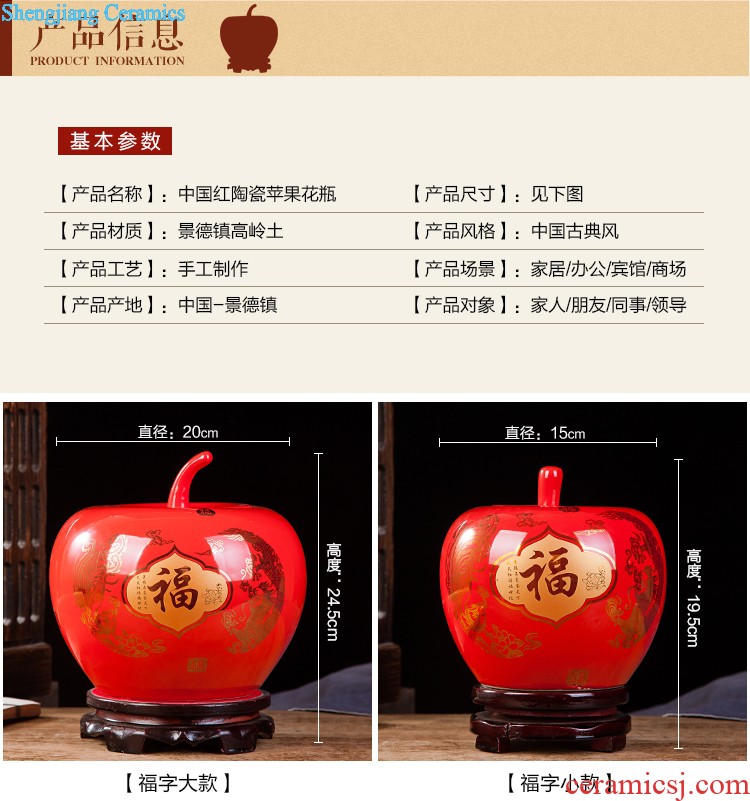 Jingdezhen ceramics powder enamel prosperity all the vases, contemporary sitting room adornment handicraft furnishing articles of TV bar face