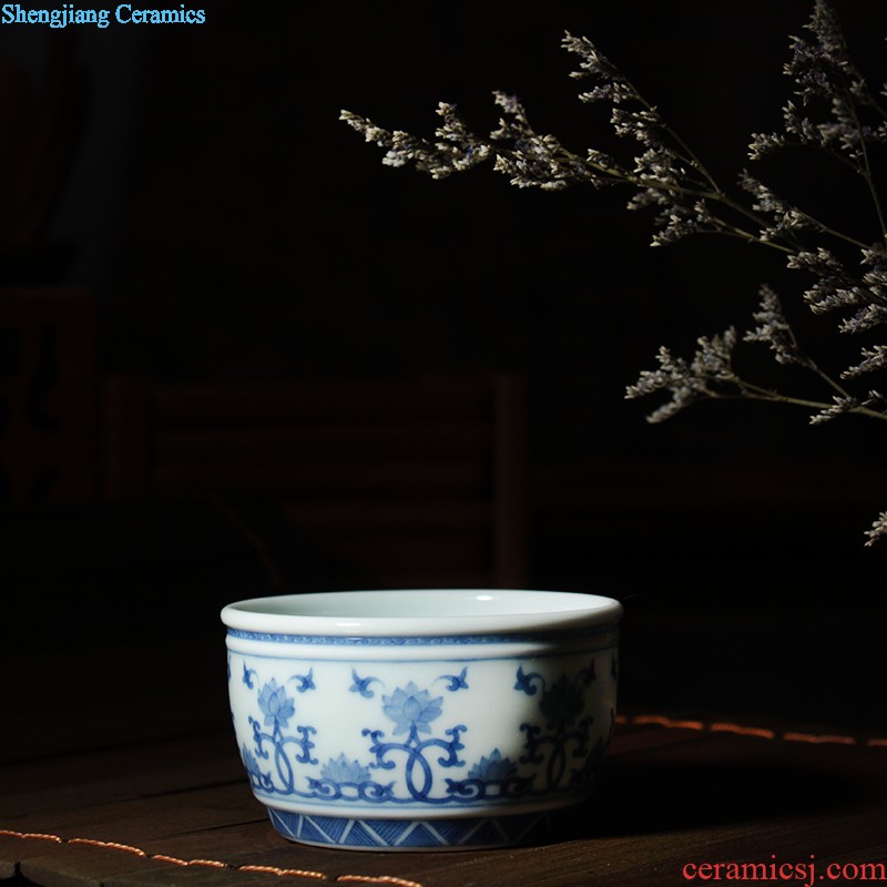 Three tureen tea tureen jingdezhen ceramics hand-painted steak I orchid flowers large tea bowl cups of tea