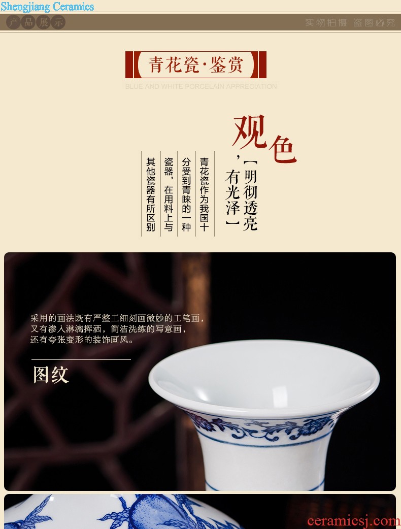 Jingdezhen ceramics furnishing articles household decorations hanging dish sitting room ark large Chinese arts and crafts decorative plate