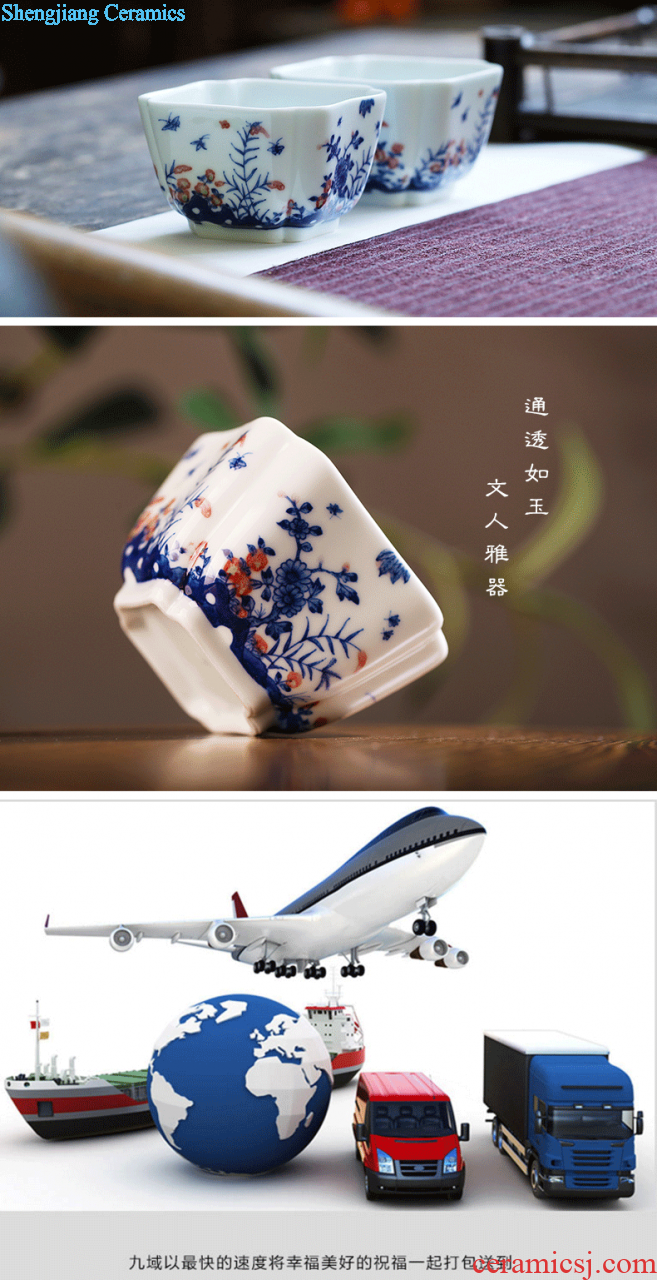 Archaize yongzheng blue and white lie the fa cup Jingdezhen ceramic kung fu tea cups personal master sample tea cup tea cup