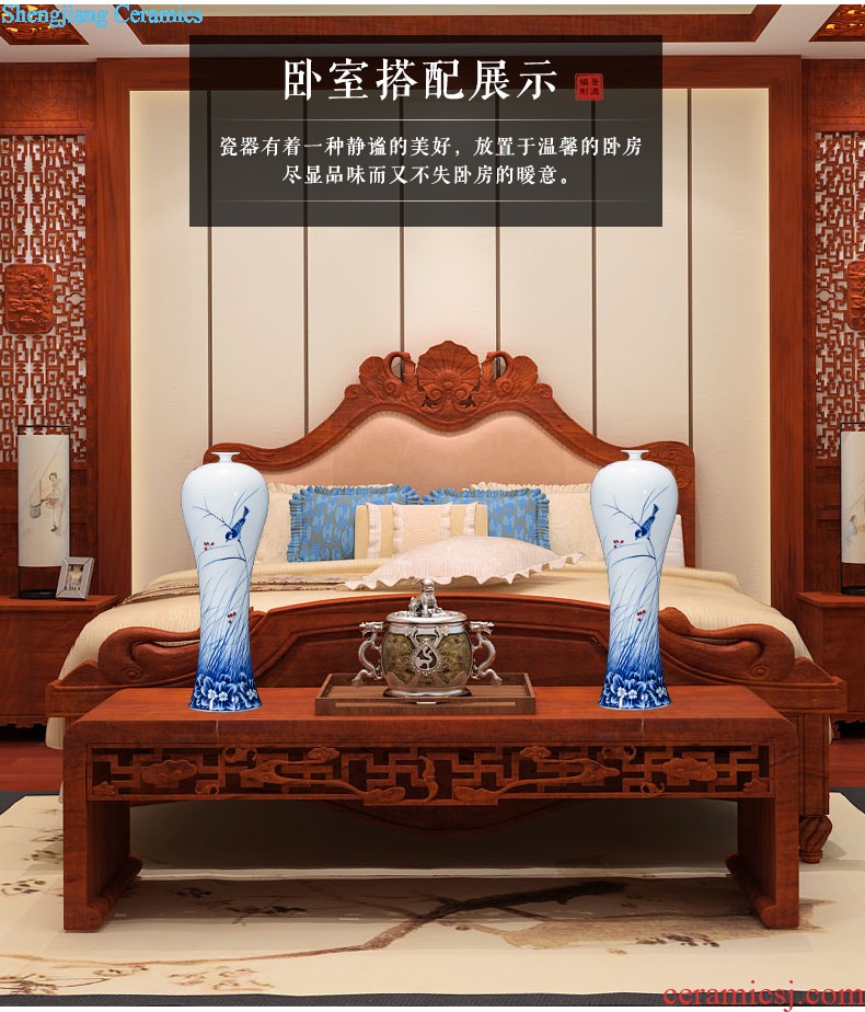 Jingdezhen ceramics sitting room of large vase household decorations arts and crafts office furnishing articles villa hotel