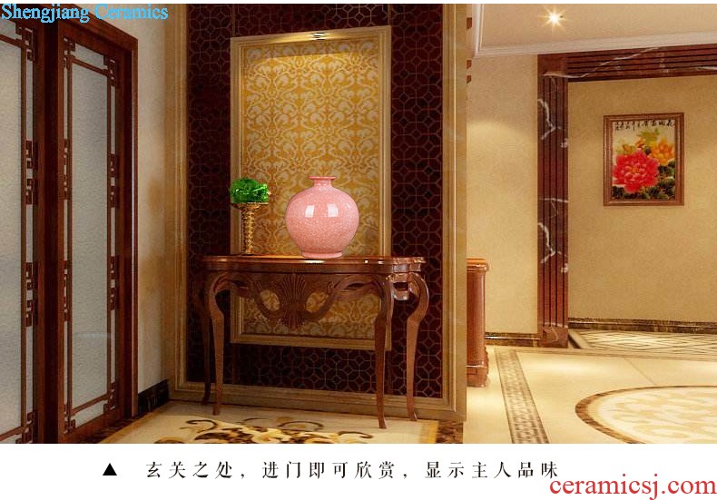 Jingdezhen ceramics archaize shadow celadon vase modern living room home handicraft furnishing articles Beauty bottle