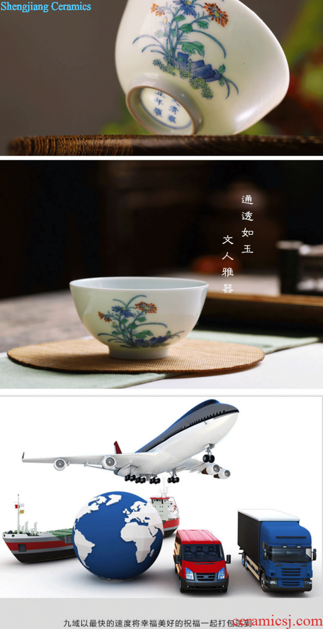 Nine domain of jingdezhen blue and white porcelain of fruit nut plate dry fruit tray double snacks of plate of the sitting room all the candy dish