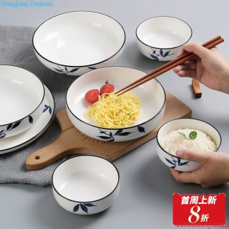 One Chinese style phnom penh food tableware suit composite ceramic creative household food dish plate dinner plate flat