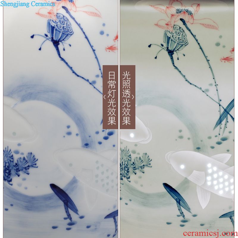 Jingdezhen ceramics vase furnishing articles hollow out modern classical porcelain sitting room ark crafts home decoration