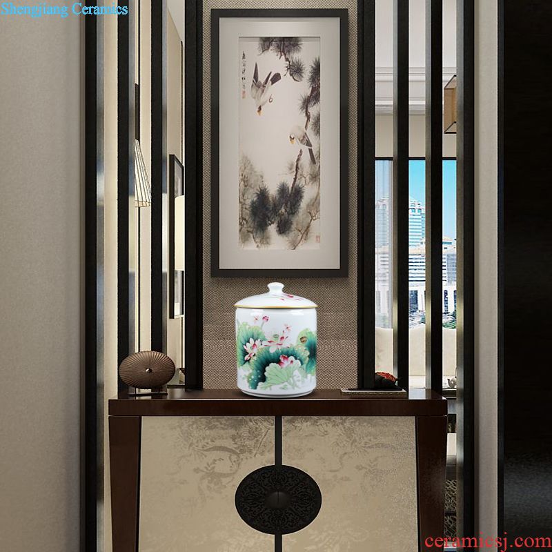 Jingdezhen ceramics hand-painted vases, pastel blue and white porcelain home sitting room adornment is placed crafts flower arrangement