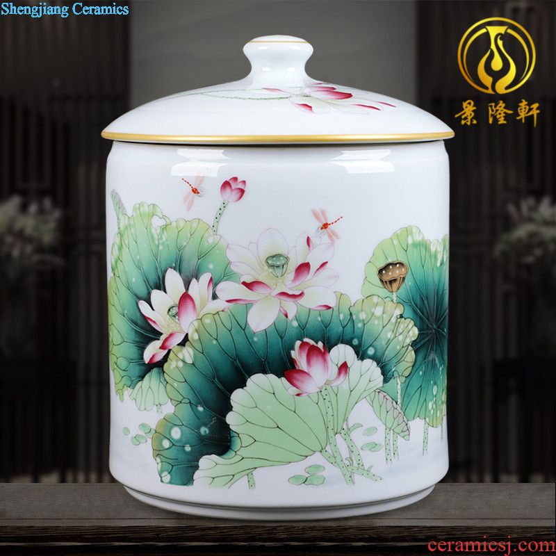 Jingdezhen ceramics hand-painted vases, pastel blue and white porcelain home sitting room adornment is placed crafts flower arrangement