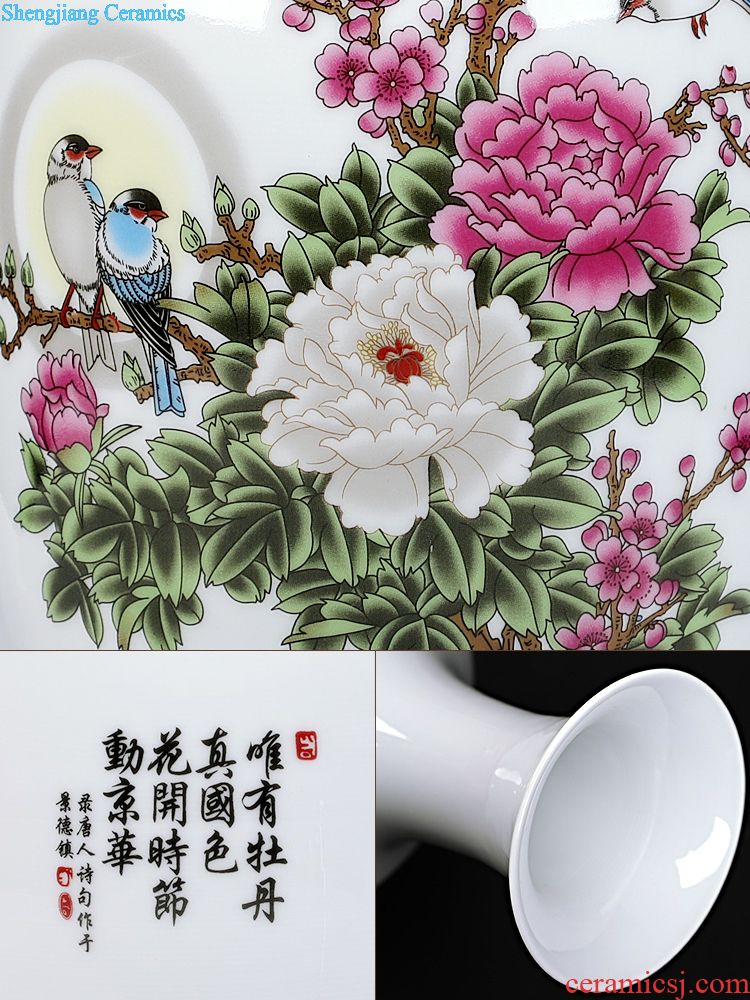 Jingdezhen ceramics archaize shadow celadon vase modern living room home handicraft furnishing articles Beauty bottle