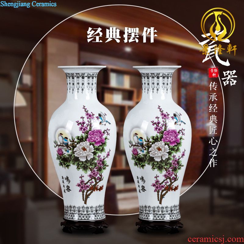 Ceramic floret bottle of archaize the jun porcelain kiln red Chinese style household adornment sitting room flower arranging, handicraft furnishing articles