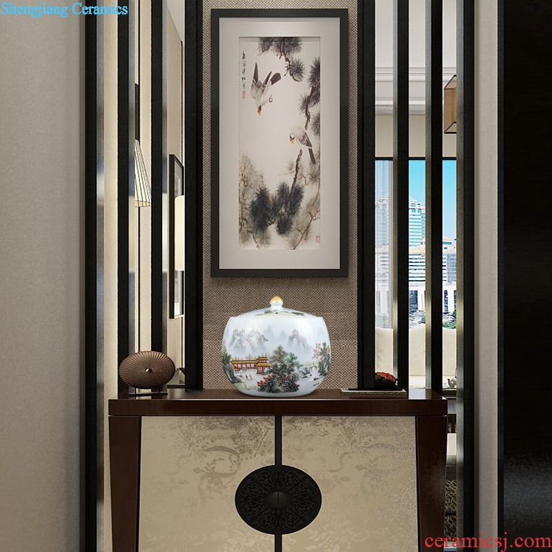 Jingdezhen ceramics vase pastel color blue and white porcelain dou home sitting room adornment is placed crafts flower arrangement