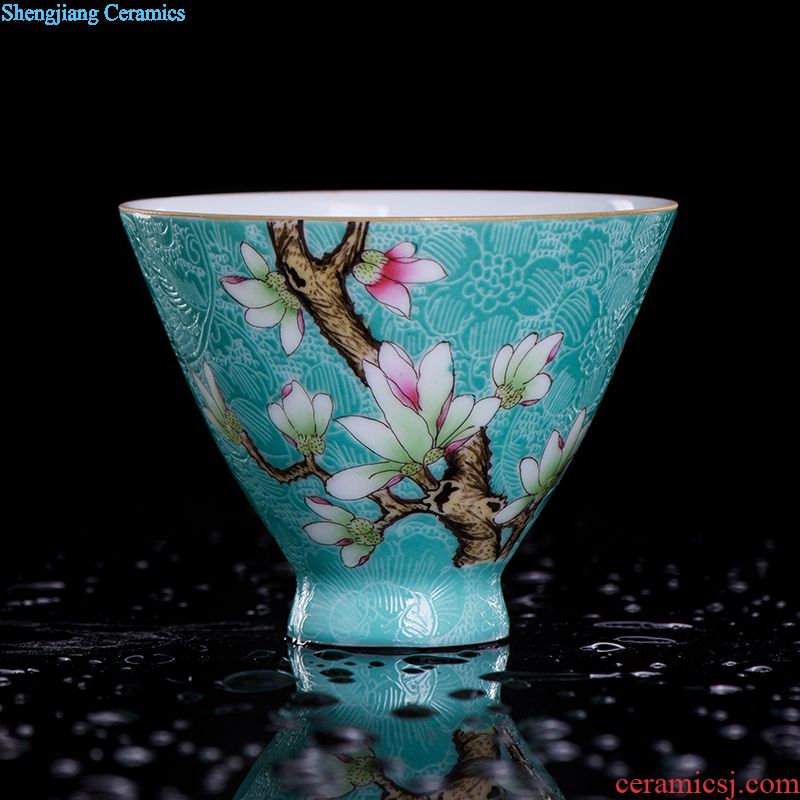 Jingdezhen high-grade ceramic authentic 56 head Korean bone porcelain tableware suit blue and white porcelain bowl set of plates