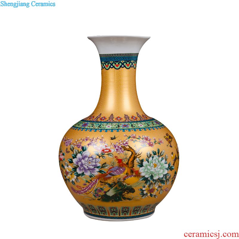 Jingdezhen ceramics blue and white porcelain vases, contracted and contemporary home office decorations rich ancient frame drunkard furnishing articles
