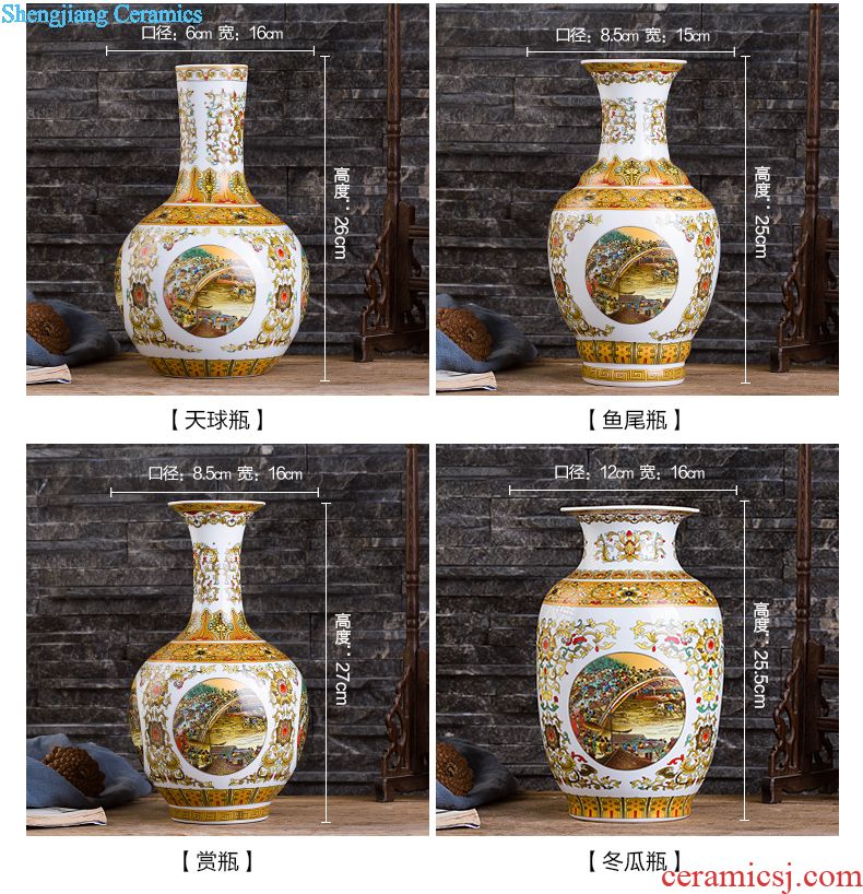 Jingdezhen ceramic vase landing pure white vase modern european-style villa hotel sitting room place large vases, flower arrangement